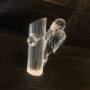 Swarovski The Woodpeckers 1988 collector society limited Ed, EUC Mamma feeds bab